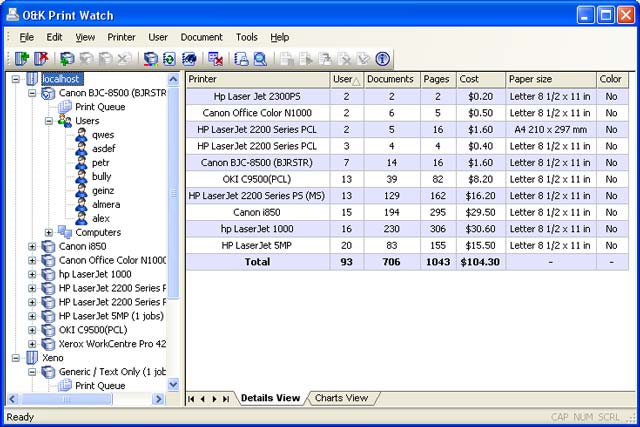 O&K Print Watch screen shot